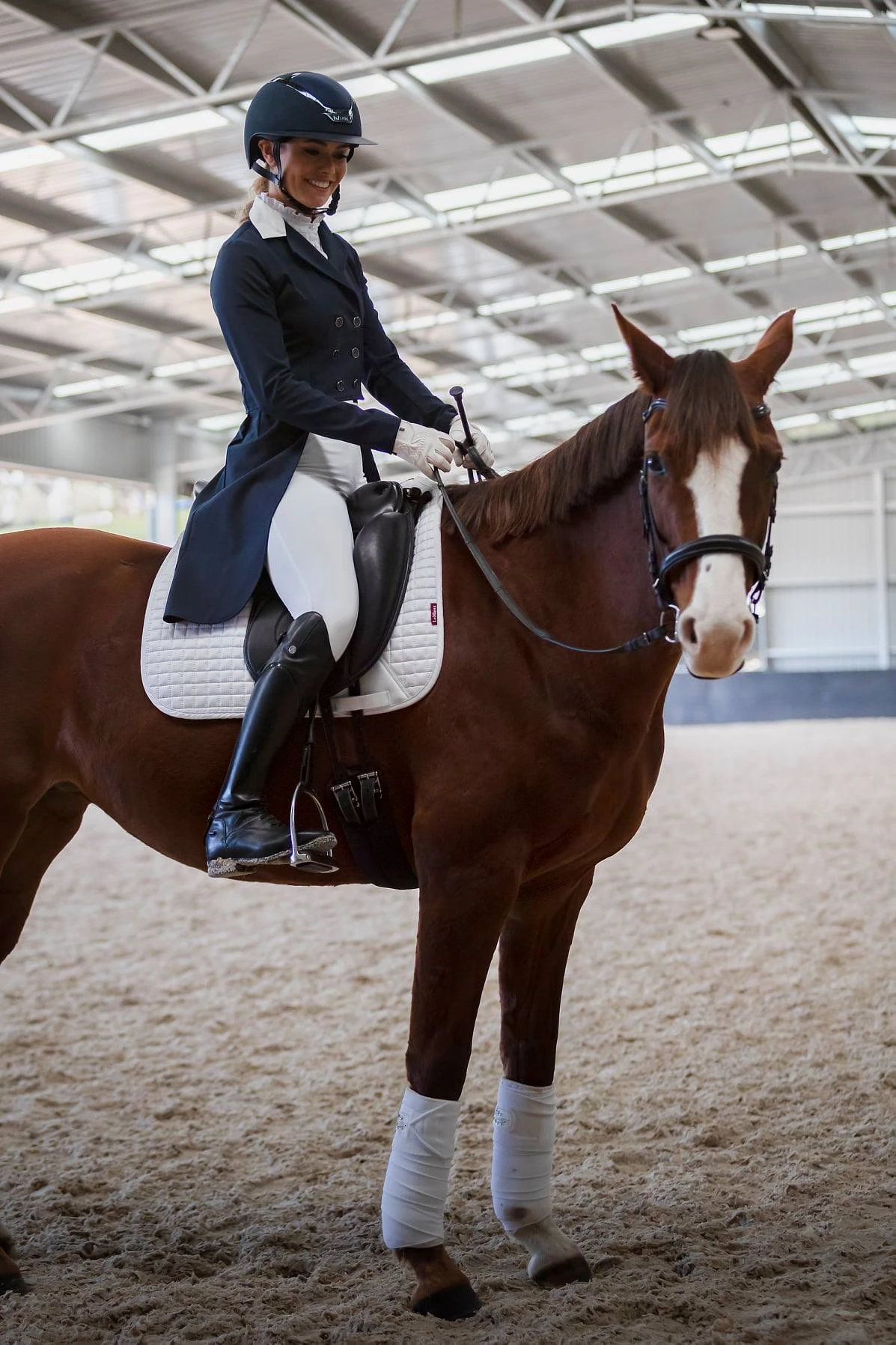 Hannah High Waisted Competition White Breech By QJ Riding Wear 5 Hannah High Waisted Competition White Breech By QJ Riding Wear - Image 4