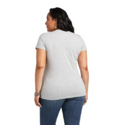 Tee Shirt Ariat Real Logo Script Classic Fit Heather Grey Sp22 Ladies -Equestrian equipment Ariat Tee Real Logo Script Classic Fit Heather Grey Sp22 Ladies 6