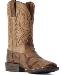 Ariat Men's Wilder Antique Grey & Brown Bomber Western Boots -Equestrian equipment Ariat Western Boots Wilder Antique Grey Brown Bomber Mens 4