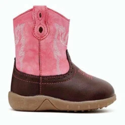 Western Boots Baxter Childrens Light Pink & Brown Baby 8 Western Boots Baxter Childrens Light Pink & Brown Baby -Equestrian equipment Baxter Western Boots Childrens Light Pink Brown Baby 3