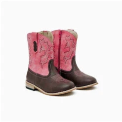 Western Boots Baxter Childrens Light Pink & Brown Junior -Equestrian equipment Baxter Western Boots Childrens Light Pink Brown Junior 506cc564 e3b8 42fe ab0a 7242fe7d683a
