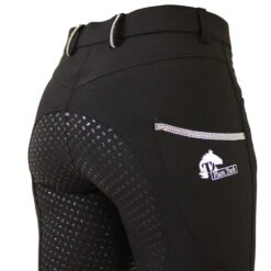 Black Bamboo Breaches With Phone Pocket And Some BLING -Equestrian equipment BlackBamboobreecheswithblingphonepockets1
