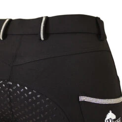 Black Bamboo Breaches With Phone Pocket And Some BLING -Equestrian equipment BlackBamboobreecheswithblingphonepockets3 b4b87999 97e8 40bd acb5 5508ce553f21