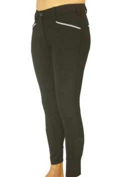 Bamboo Breeches In Black. Sizes 6 To 28 -Equestrian equipment Black Bamboo Breeches with silicone seat 2 7a2e7ec8 c049 44c8 9761 408c88137c08