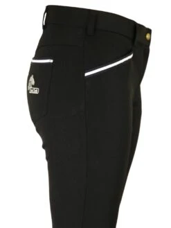 CoolMax Black Breeches In Sizes 6 To 28 - No Silicone -Equestrian equipment Black summer breeches Plum Tack