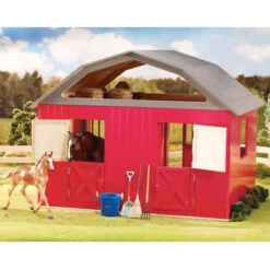 Breyer Two Stall Traditional Barn In Red -Equestrian equipment Breyer Traditional Barn Red Two Stall 2