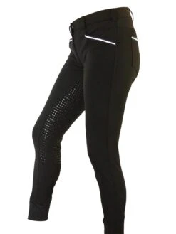 CoolMax Black Breeches In Sizes 6 To 28 - No Silicone -Equestrian equipment CoolMax Black Breeches Plum Tack