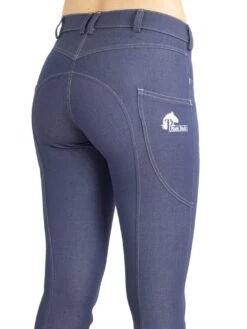Denim Breeches With Phone Pocket And NO Silicone -Equestrian equipment Denim breeches back view e3636259 1420 4c56 8370 92e6724c4b34