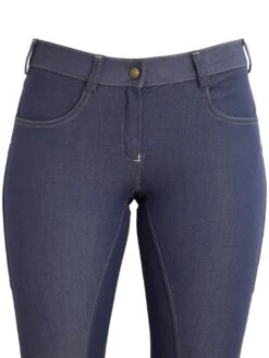 Denim Breeches With Phone Pocket And NO Silicone -Equestrian equipment Denim jodhpurs front 6e2e2e12 1660 4ecd 909d 5bb0e0087b9a