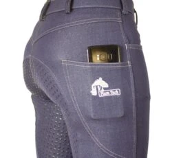 Denim Breeches With Silicone Seat And Phone Pocket -Equestrian equipment DenimBreecheswithphonepocketh d2d7c5f3 6d02 40cb a892 822f6eef520f