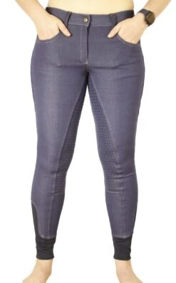 Denim Breeches With Silicone Seat And Phone Pocket -Equestrian equipment DenimBreecheswithphonepocketm adb81d6d 0fe0 49c0 ac58 ceb51c3447fb