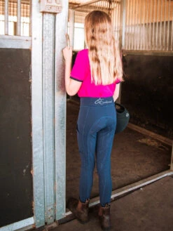 Child's Navy Lexington Tights In Earlwood -Equestrian equipment Earlwood Lexington Tights Navy Childs 12