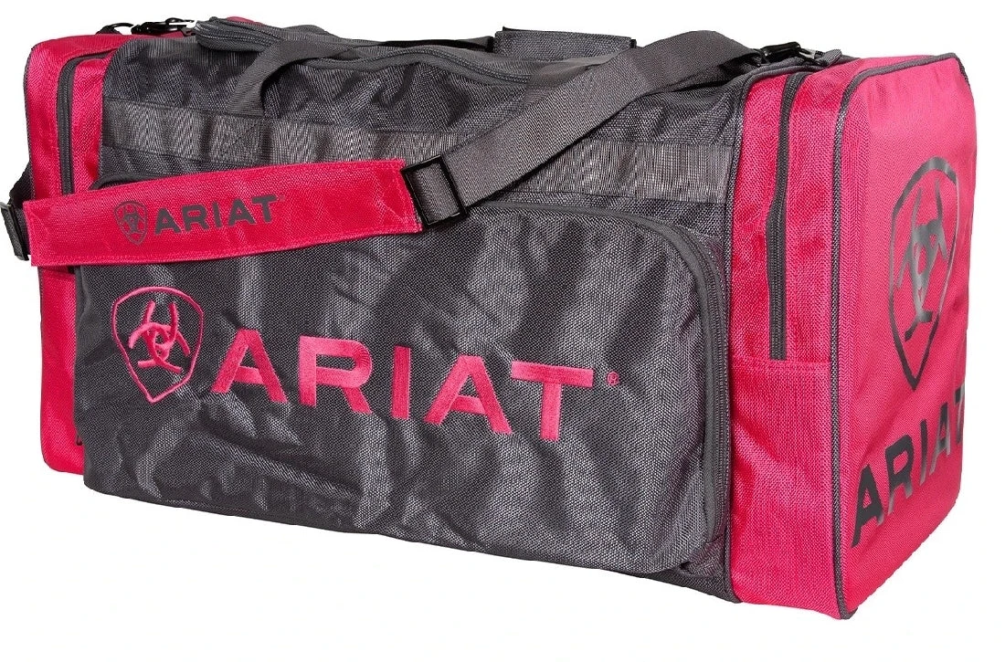 Luggage Ariat Gear Bag Large Pink & Charcoal 3 Luggage Ariat Gear Bag Large Pink & Charcoal