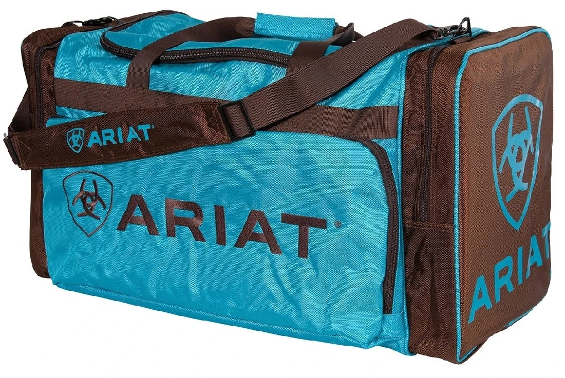 Luggage Ariat Gear Bag Large Turquoise & Brown 3 Luggage Ariat Gear Bag Large Turquoise & Brown