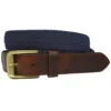 Belt Thomas Cook Comfort Navy & Dark Brown -Equestrian equipment Thomas Cook Belt Comfort Navy Dark Brown