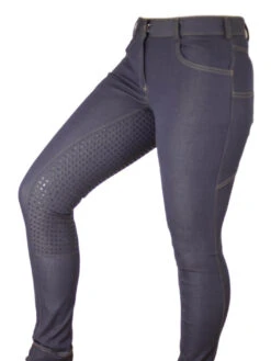Denim Jodhpurs With Silicone Seat And Phone Pocket -Equestrian equipment Untitled 16 3
