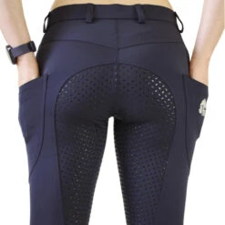 CoolMax Navy Breeches With Silicone Seat Grip -Equestrian equipment Untitled 3