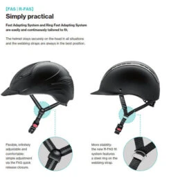 Helmet Uvex Onyxx Matt Black 49cm-54cm -Equestrian equipment Uvex Helmet Onyxx Matt Black 49cm 54cm 6