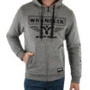 Hoodie Wrangler Mark Zip Through W22 Charcoal Marle Mens -Equestrian equipment Wrangler Hoodie Mark Zip Through Charcoal Marle Mens