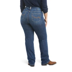 Ariat Women's Real Mid Rise Stackable Straight Leg Jean -Equestrian equipment ariat womens real mid rise stackable straight leg jean trailrace equestrian outfitters 4