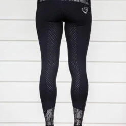 Black Python BARE Equestrian Leggings With Enhanced Performance