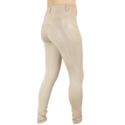 Beige Riding Tights In Various Sizes: 6-28 -Equestrian equipment beigeridingtightswithphonepockets2