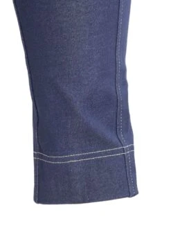 Denim Jodhpurs With Phone Pocket And NO Silicone -Equestrian equipment denim jodhpurs close up of hem f3169557 2514 47c5 9cd1 f93fd7811648