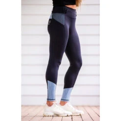 BARE Equestrian Performance Riding Tights In Ice Blue -Equestrian equipment ice blue bare equestrian performance riding tights southern sport horses 3