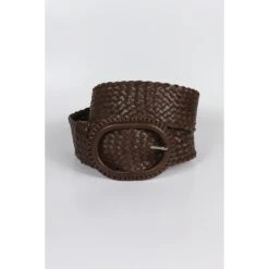 Leather Plaited Belt - Havana -Equestrian equipment leather plaited belt havana hitchley harrow 3