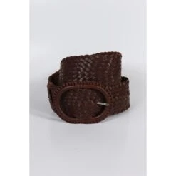 Leather Plaited Belt - Rich Brandy -Equestrian equipment leather plaited belt rich brandy hitchley harrow 2
