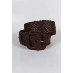 Leather Plaited Belt - Rich Brandy -Equestrian equipment leather plaited belt rich brandy hitchley harrow 3
