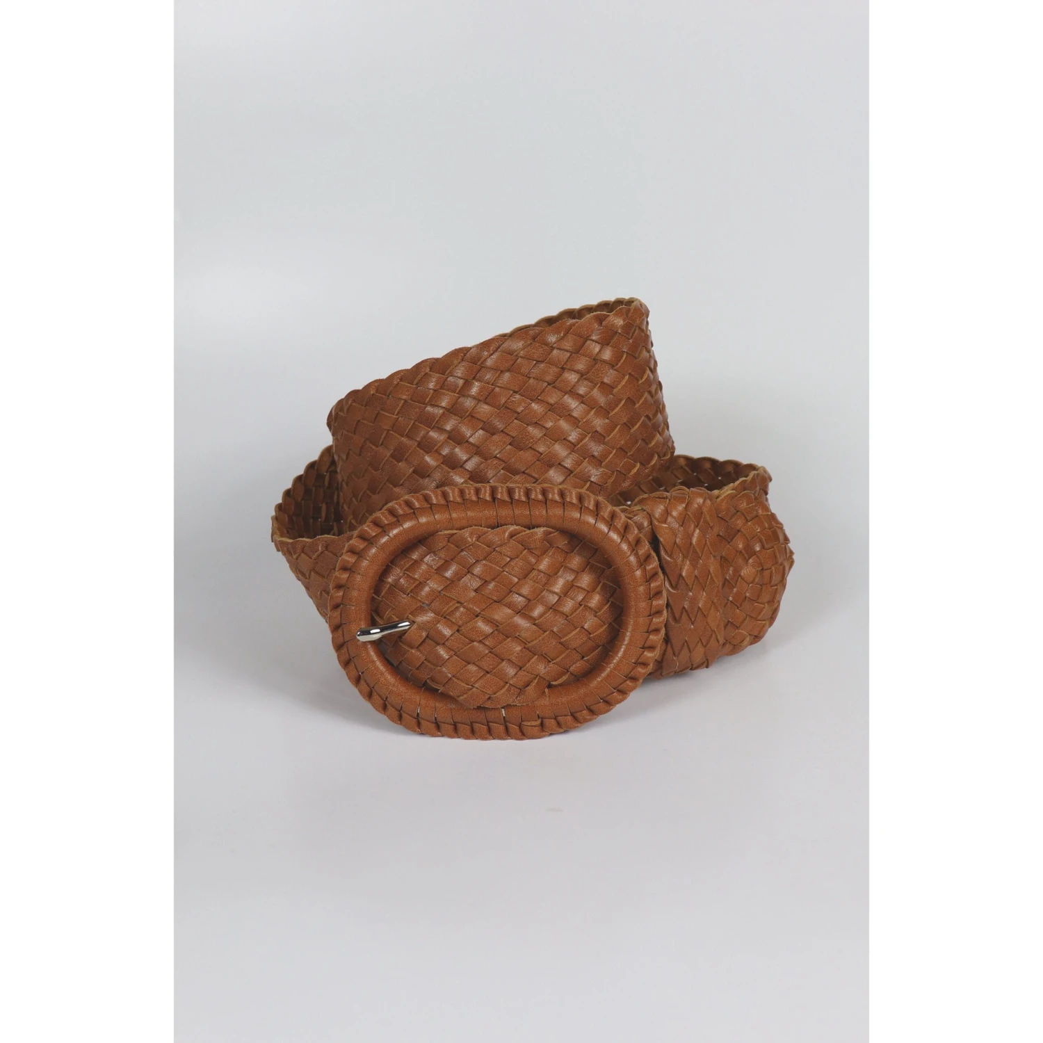 Leather Plaited Belt - Tan 4 Leather Plaited Belt - Tan - Image 2