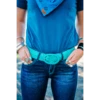 Leather Plaited Belt - Turquoise