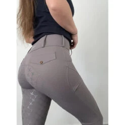 Saddle Co "The Label" Equestrian Riding Tights In Grey