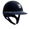 Samshield Miss Shield With Alcantara Top, Crystal Comet Front Band -Equestrian equipment samshield miss shield with alcantara top crystal comet front band trailrace equestrian outfitters