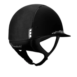 Samshield Miss Shield With Alcantara Top, Crystal Comet Front Band -Equestrian equipment samshield miss shield with alcantara top crystal comet front band trailrace equestrian outfitters 4