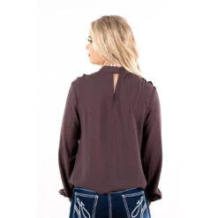 Wisteria Lane - WL289-2 Dark Coffee V-Ruffle -Equestrian equipment wisteria lane wl289 2 dark coffee v ruffle hitchley harrow 3